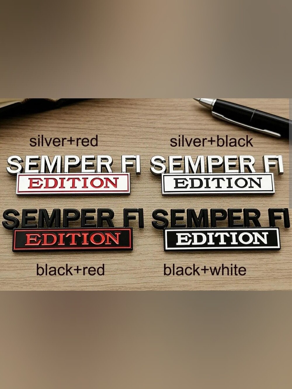 Marine Corps USMC Semper Fi Edition Badge Emblem Adhesive Backed For Vehicle Etc